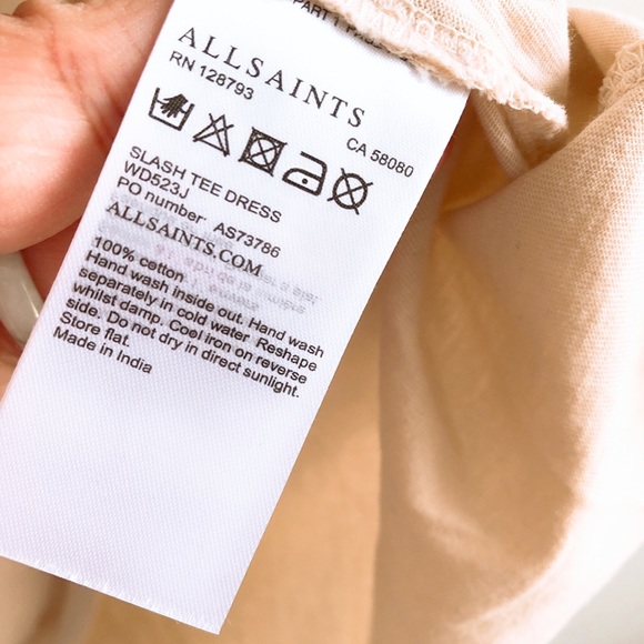 All Saints Slash Tee Dress in Pink - Picture 5 of 8